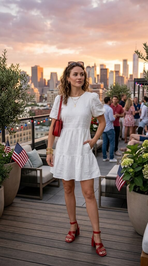 8._White_Mini_Dress_and_red accessories 8._White_Mini_Dress_and_red accessories