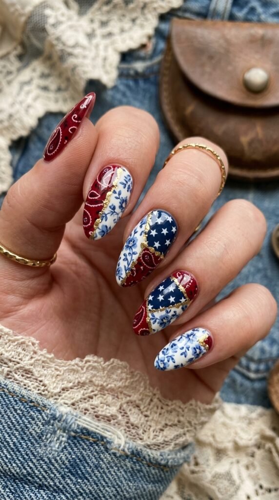 9._Luxe_Bandana_Patchwork_Nails 9._Luxe_Bandana_Patchwork_Nails
