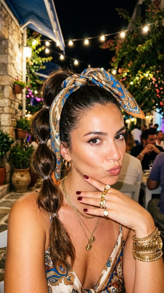 Bandana_bubble_ponytail_fashion Bandana_bubble_ponytail_fashion
