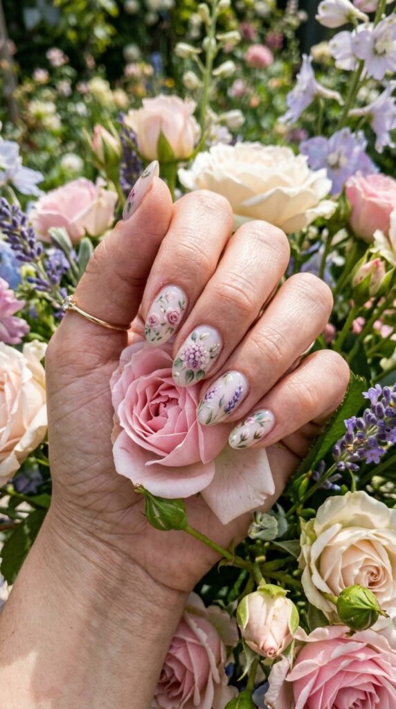 Blooming_floral_nail_art_ Blooming_floral_nail_art_