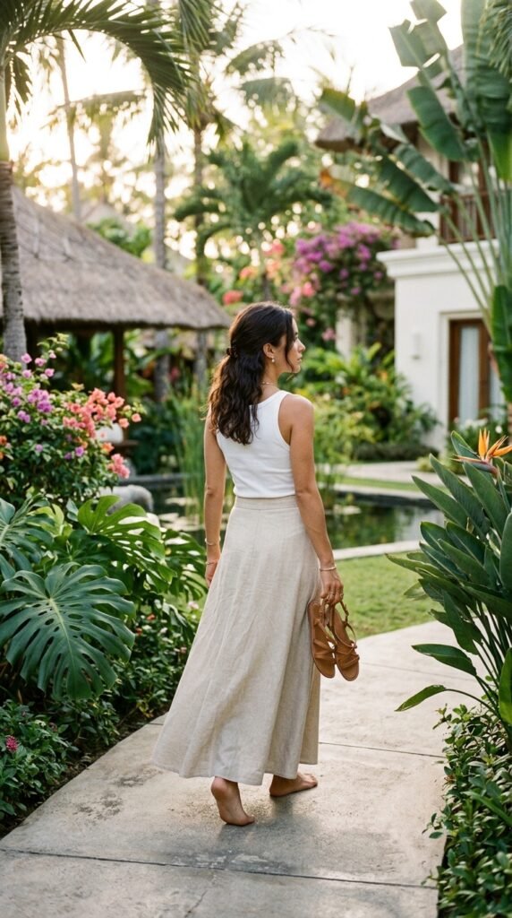 tank top and flowing maxi skirt tank top and flowing maxi skirt