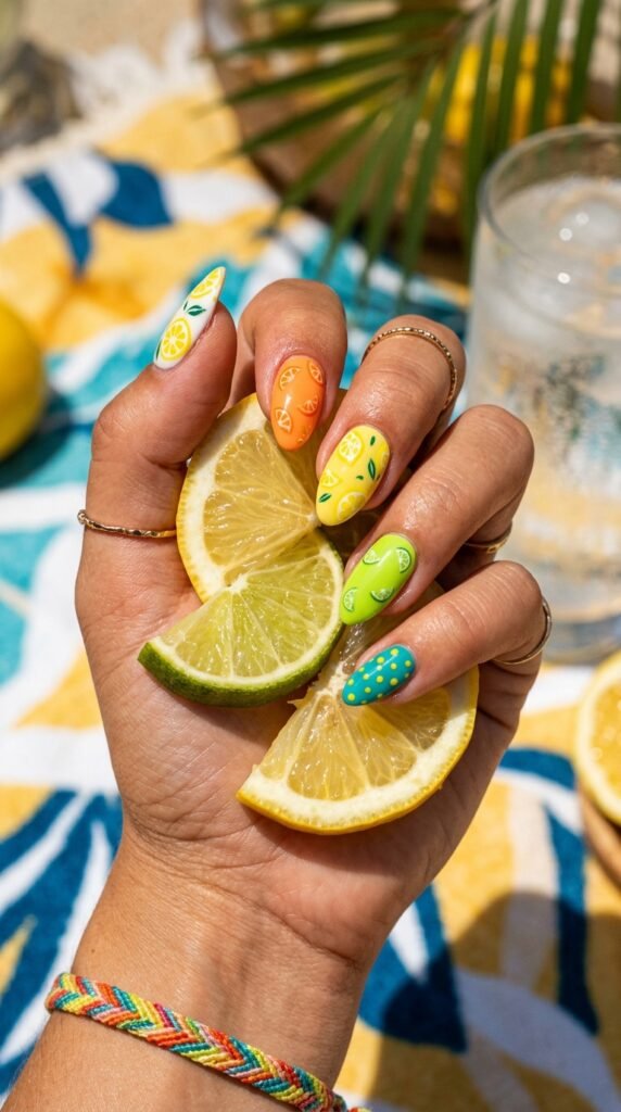 Citrus_Skittle_Nails_with_fruit_ Citrus_Skittle_Nails_with_fruit_