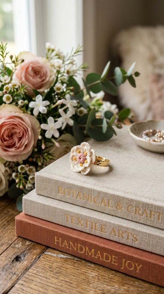 Crochet_flower_ring_on_books_202606050016 Crochet_flower_ring