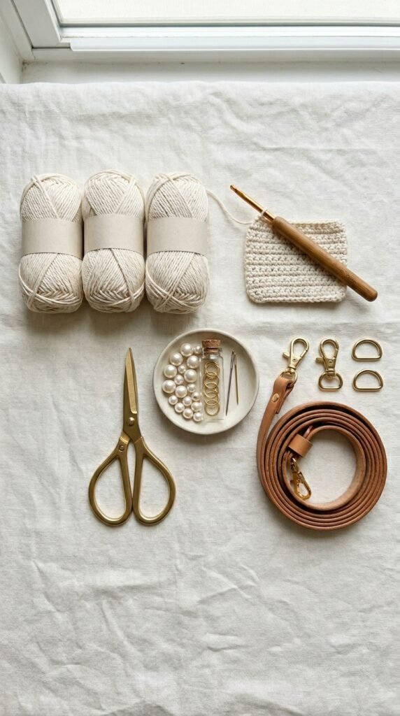 Crochet_mini_bag_supplies_flat_202606041609 Crochet_mini_bag_supplies
