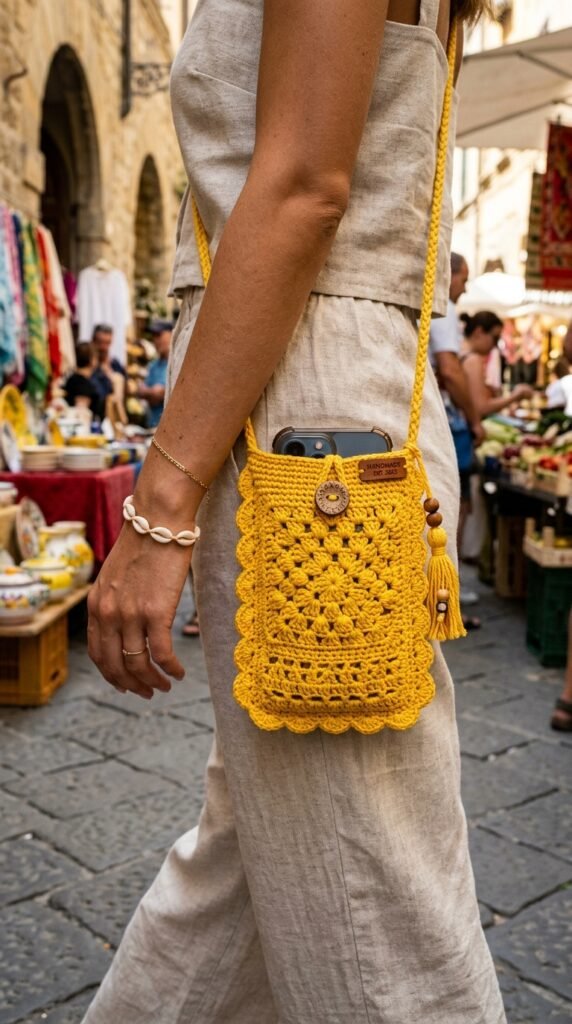 Crochet_phone_pouch_worn_woman_202606041629 Crochet_phone_pouch_