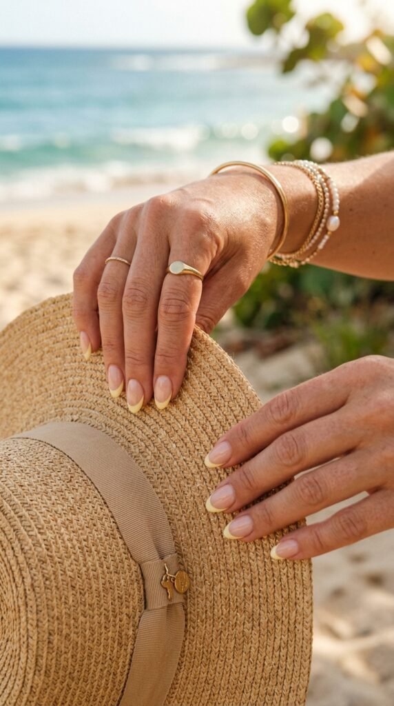 butteryellow french tips butteryellow french tips