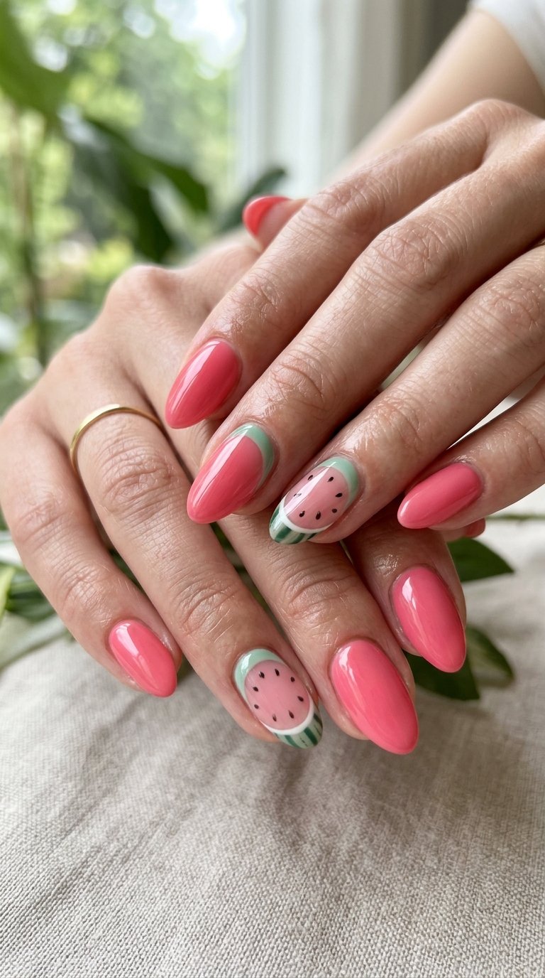 watermelon nails