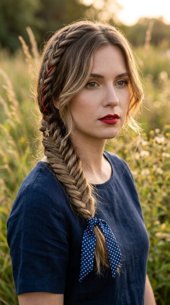 Fishtail_braid_draped_over_shoulder Fishtail_braid_draped_over_shoulder