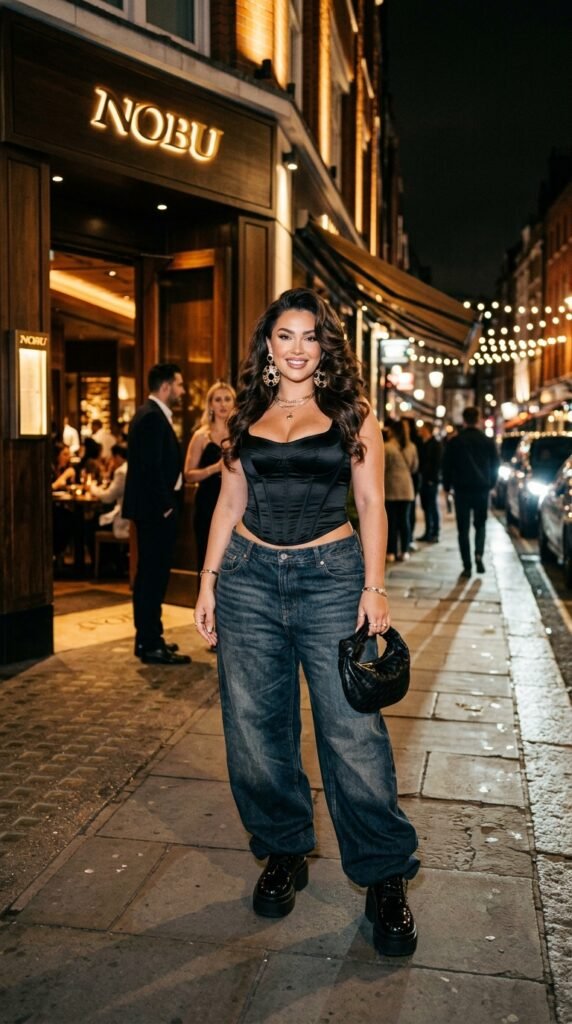 Corset Top + Low Rise Baggy Jeans Corset Top + Low Rise Baggy Jeans