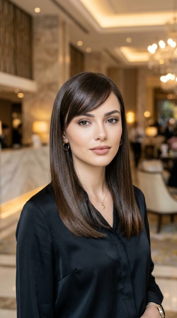 Model_with_sleek_hair_bangs_ Model_with_sleek_hair_bangs_
