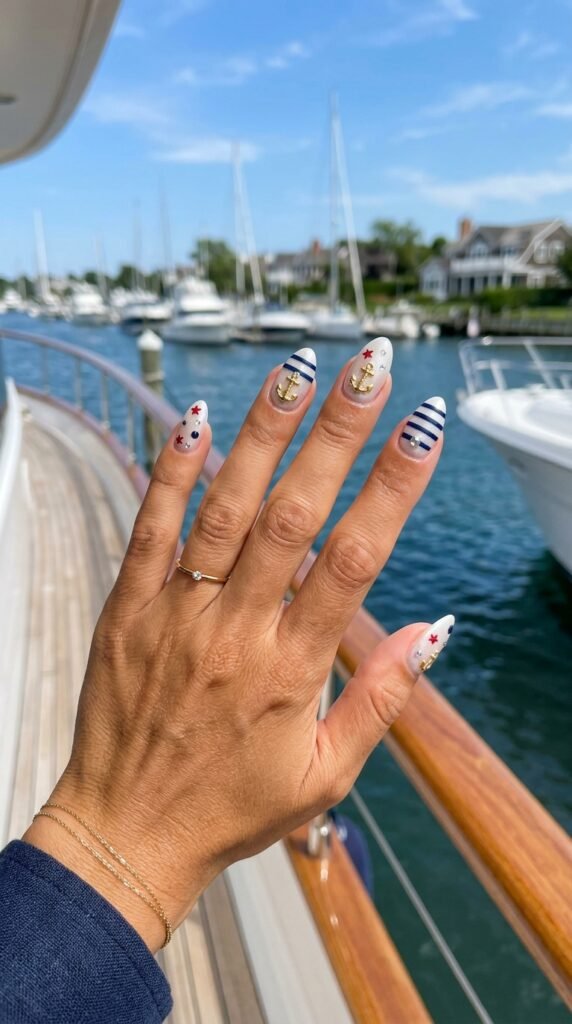 Nails_with_navy_stripes_anchors Nails_with_navy_stripes_anchors