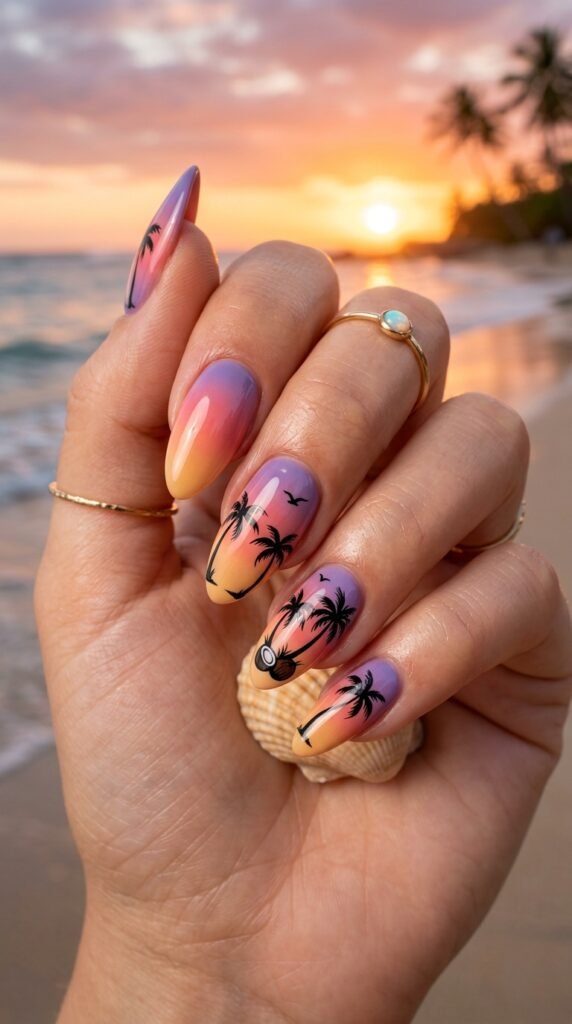 Palm_tree_sunset_nails Palm_tree_sunset_nails