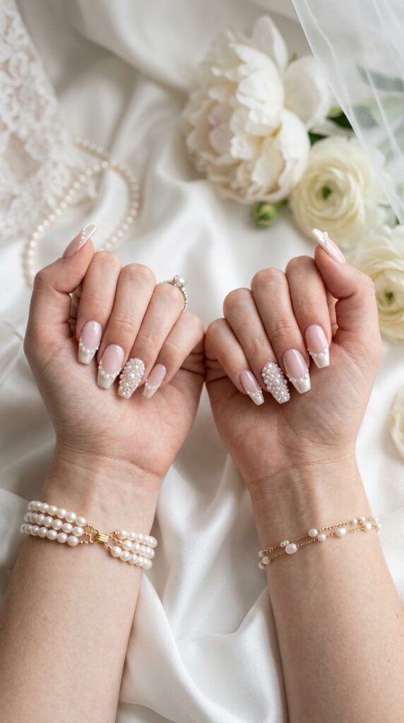 Pearlcore French Coffin Nails Pearlcore French Coffin Nails