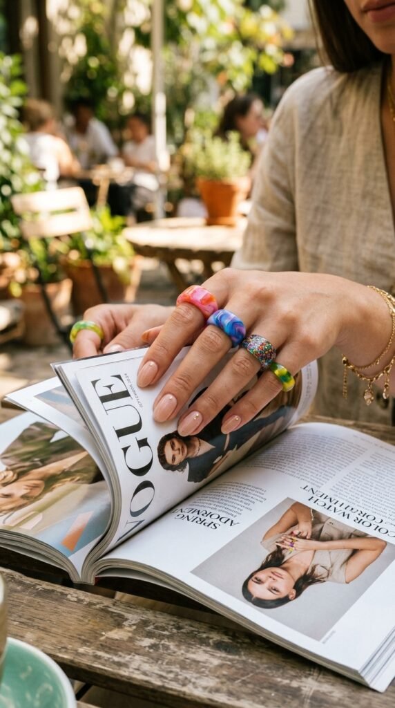 chunky resin rings chunky resin rings