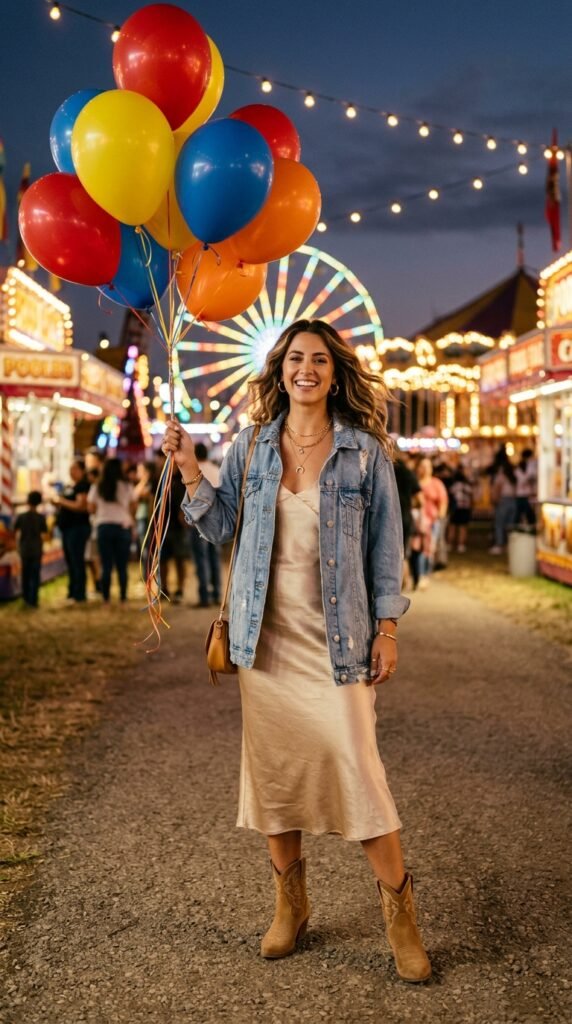 Satin_slip_dress_denim_jacket Satin_slip_dress_denim_jacket