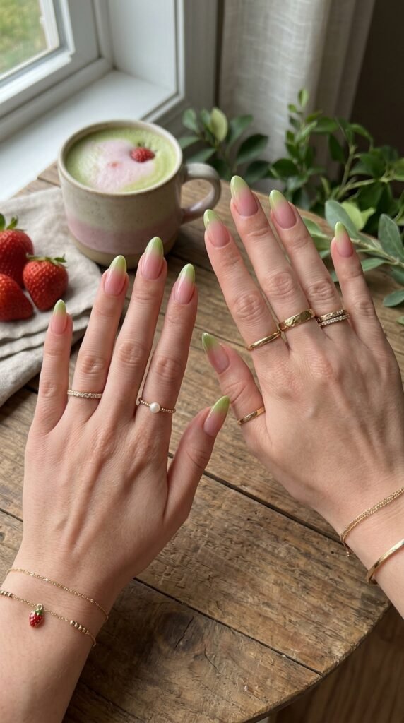 Strawberry_matcha_nails Strawberry_matcha_nails