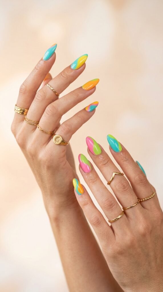Tropical_multicolor_nails_glossy_ Tropical_multicolor_nails_glossy_