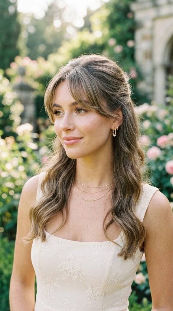 Woman_half-up_hairstyle_curtain Woman_half-up_hairstyle_curtain