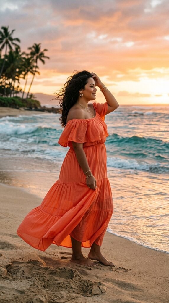 Woman_in_off-shoulder_maxi_dress_ Woman_in_off-shoulder_maxi_dress_