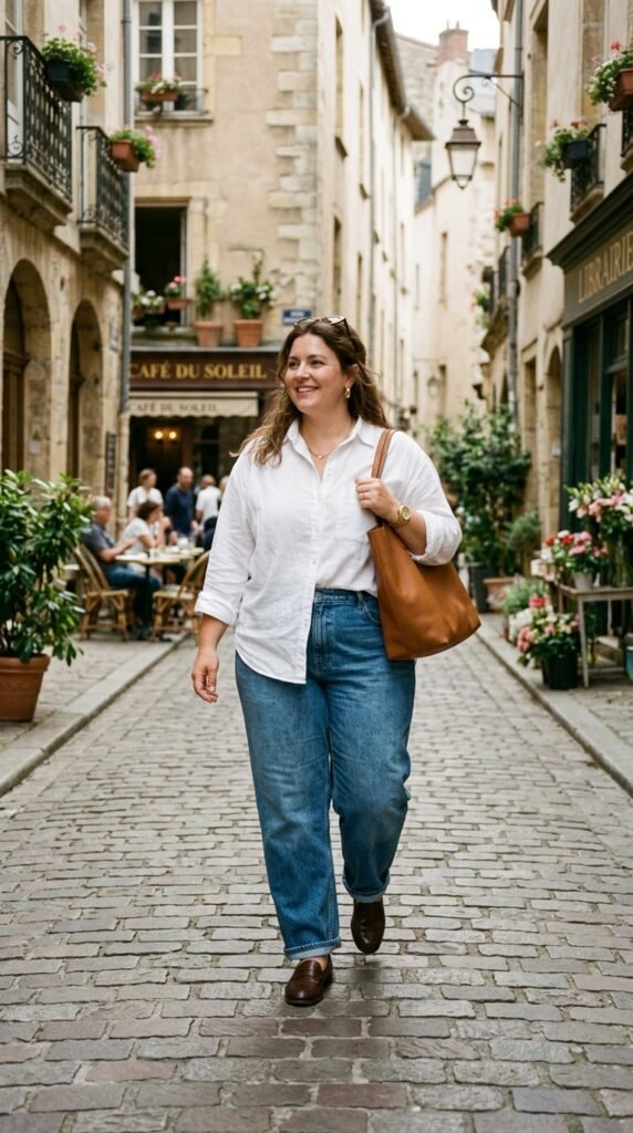 Button-Down Shirt + Baggy Jeans Fit Button-Down Shirt + Baggy Jeans Fit