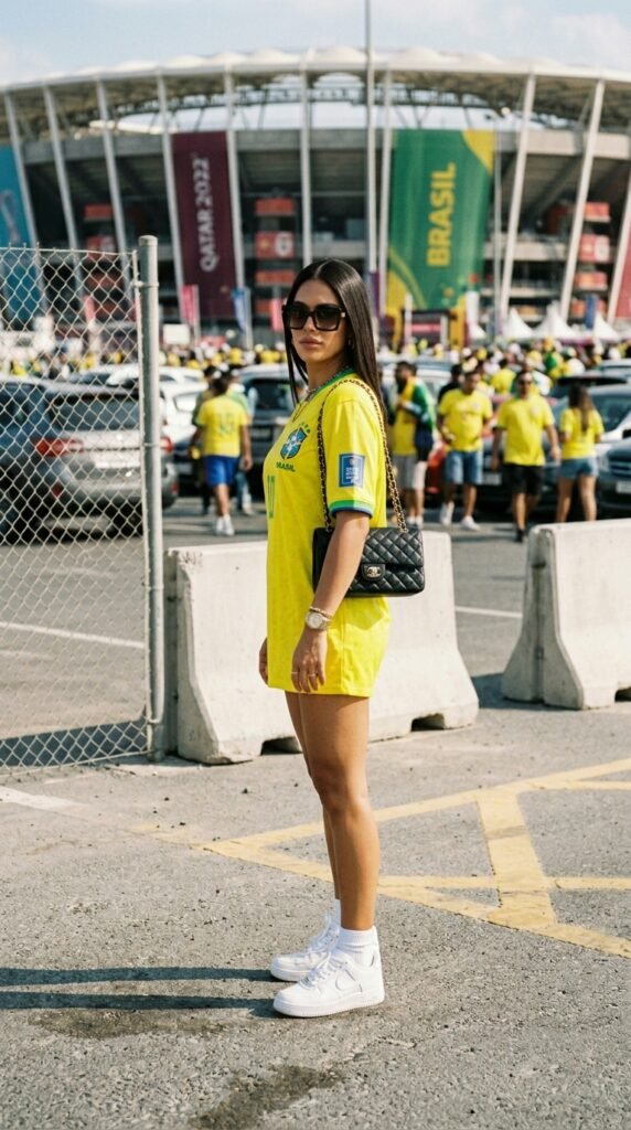 Woman_wearing_Brazil_jersey_dress_ Woman_wearing_Brazil_jersey_dress_