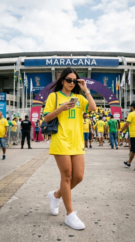 Woman_wearing_Brazil_jersey_dress Woman_wearing_Brazil_jersey_dress