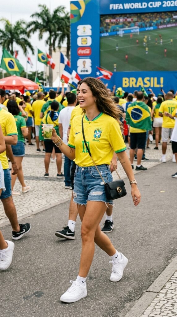 Woman_wearing_Brazil_jersey_shorts Woman_wearing_Brazil_jersey_shorts