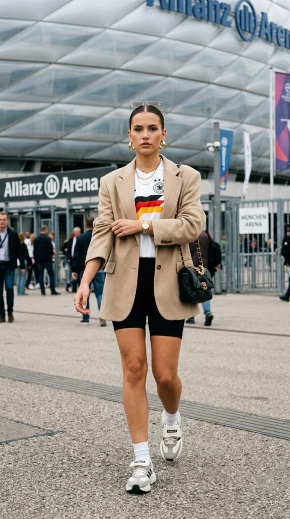 Woman_wearing_Germany_jersey_blazer_ Woman_wearing_Germany_jersey_blazer_