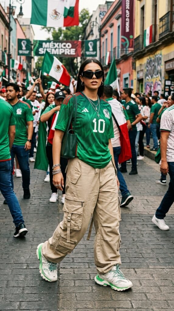 Woman_wearing_Mexico_jersey_cargopants Woman_wearing_Mexico_jersey_cargopants