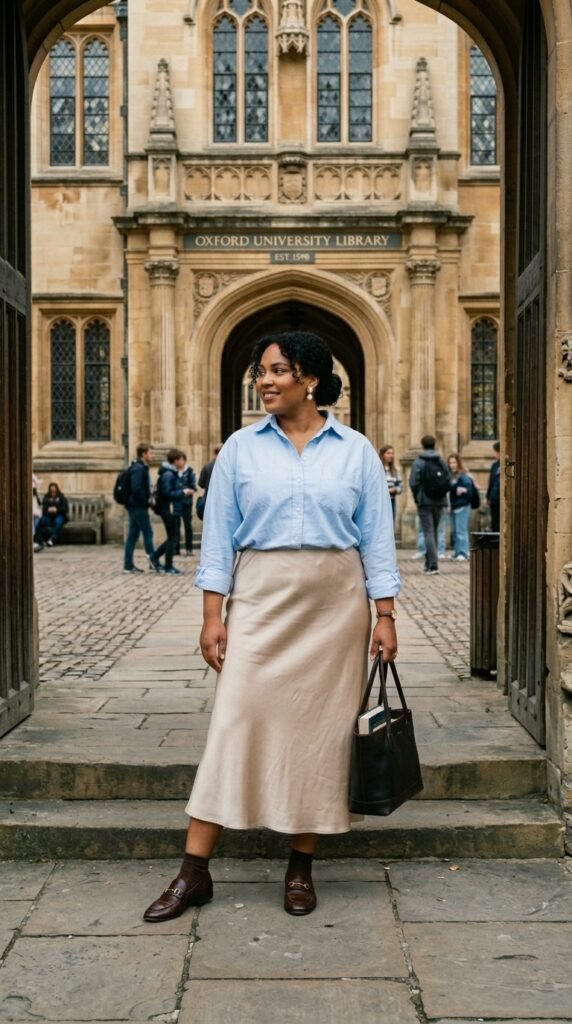 Oxford_shirt_satin skirt Oxford_shirt_satin skirt