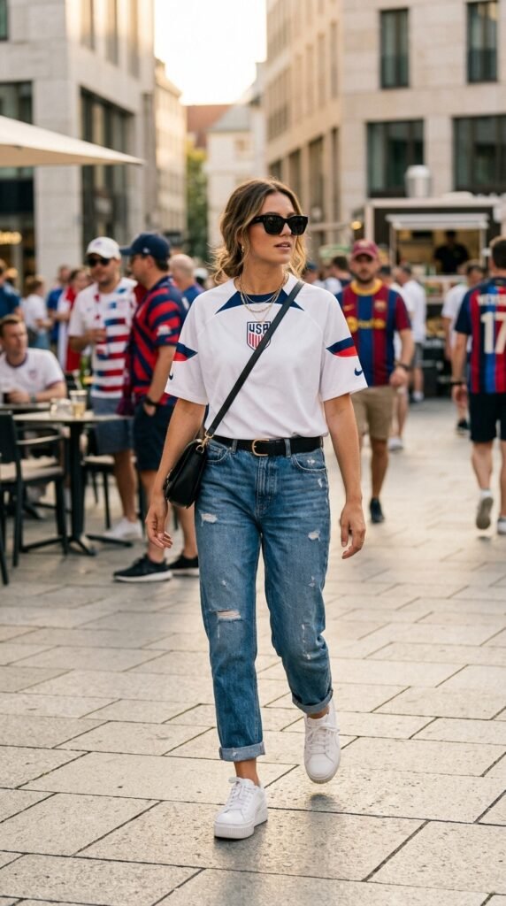 Woman_wearing_USA_soccer_jersey Woman_wearing_USA_soccer_jersey