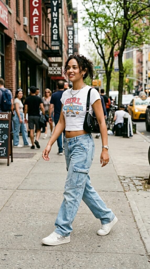 Woman_wearing_baggy_jeans_baby_tee Woman_wearing_baggy_jeans_baby_tee