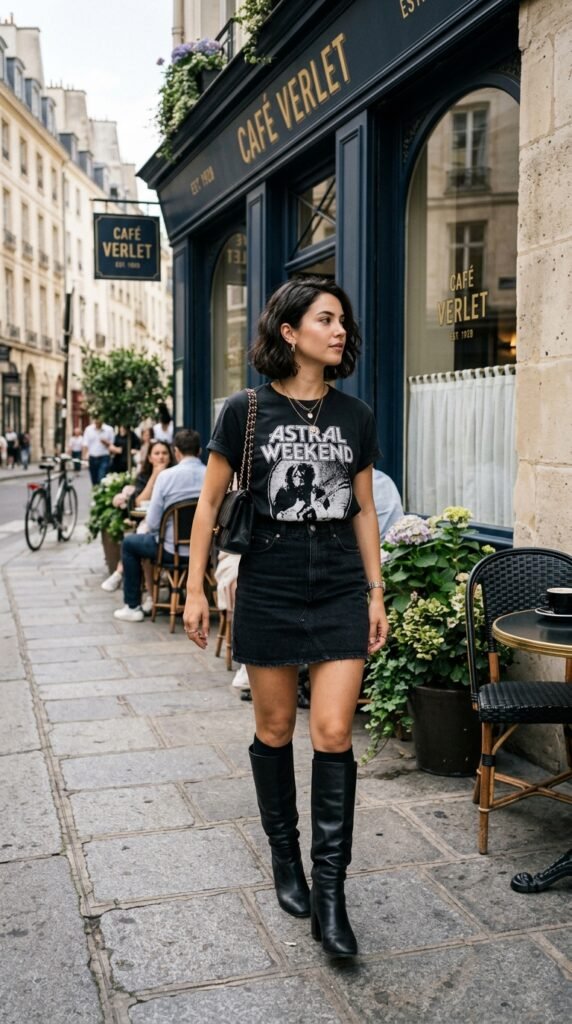 black_tee_skirt_ black_tee_skirt_