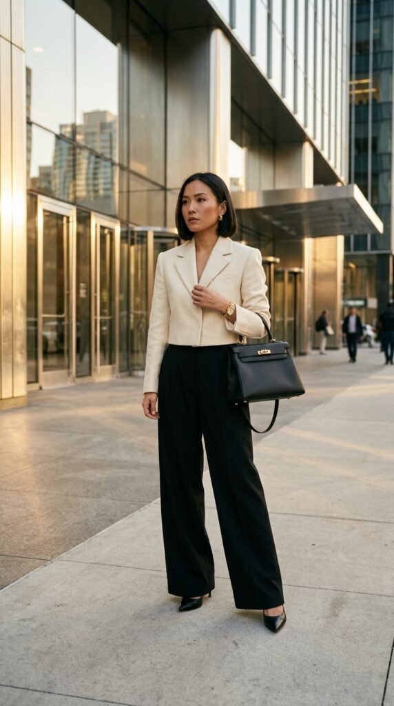 Woman_wearing_blazer_and_trousers_ Woman_wearing_blazer_and_trousers_