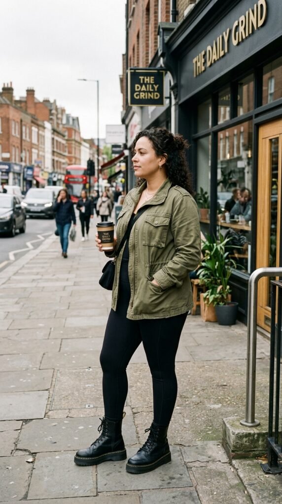 Utility Jacket + Leggings + Combat Boots Utility Jacket + Leggings + Combat Boots