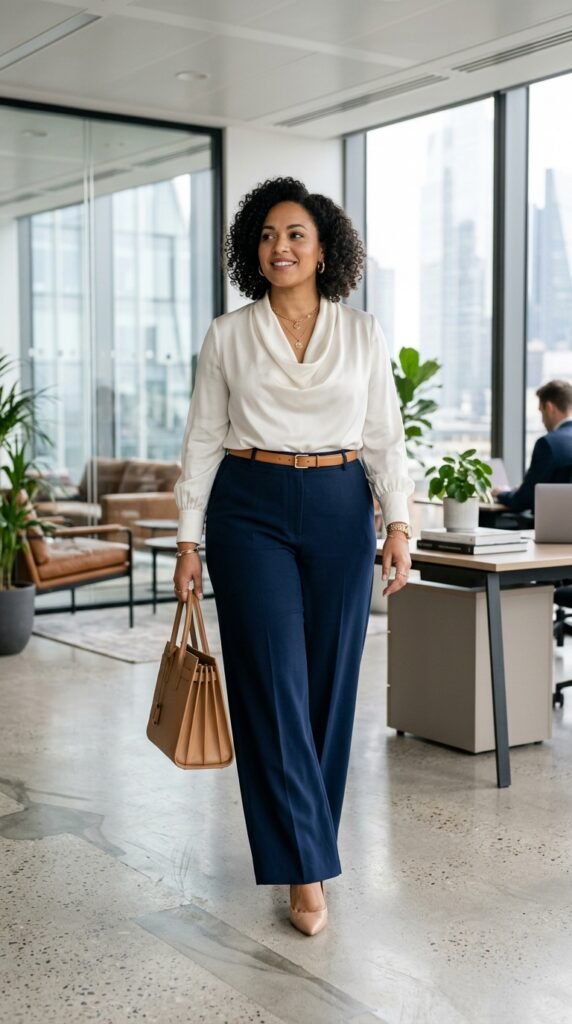 Woman_wearing_silk_blouse_wide-legtrouser Woman_wearing_silk_blouse_wide-legtrouser