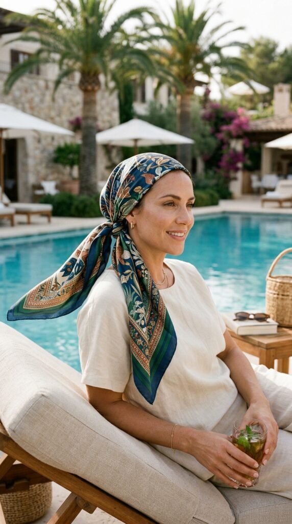 Woman_wearing_silk_scarf_ Woman_wearing_silk_scarf_