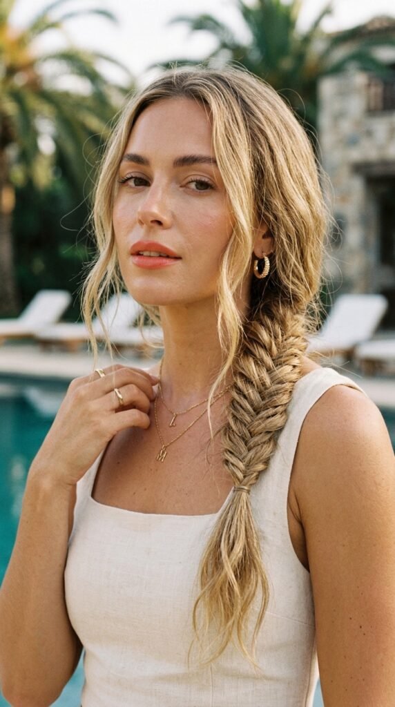 Woman_with_fishtail_braid_ Woman_with_fishtail_braid_