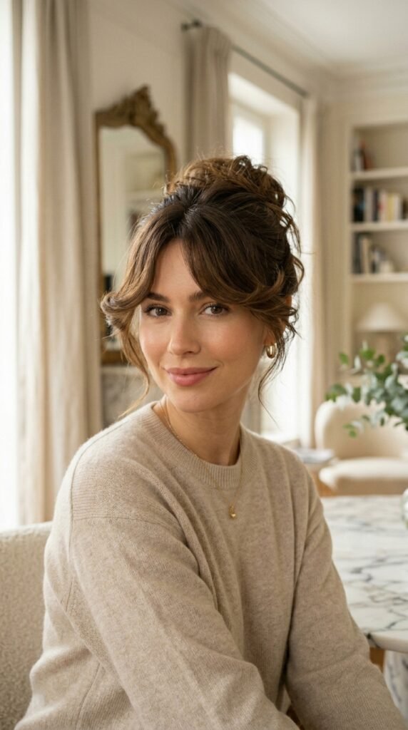 Woman_with_messy_bun_bangs_202606091601 messy_bun_bangs_