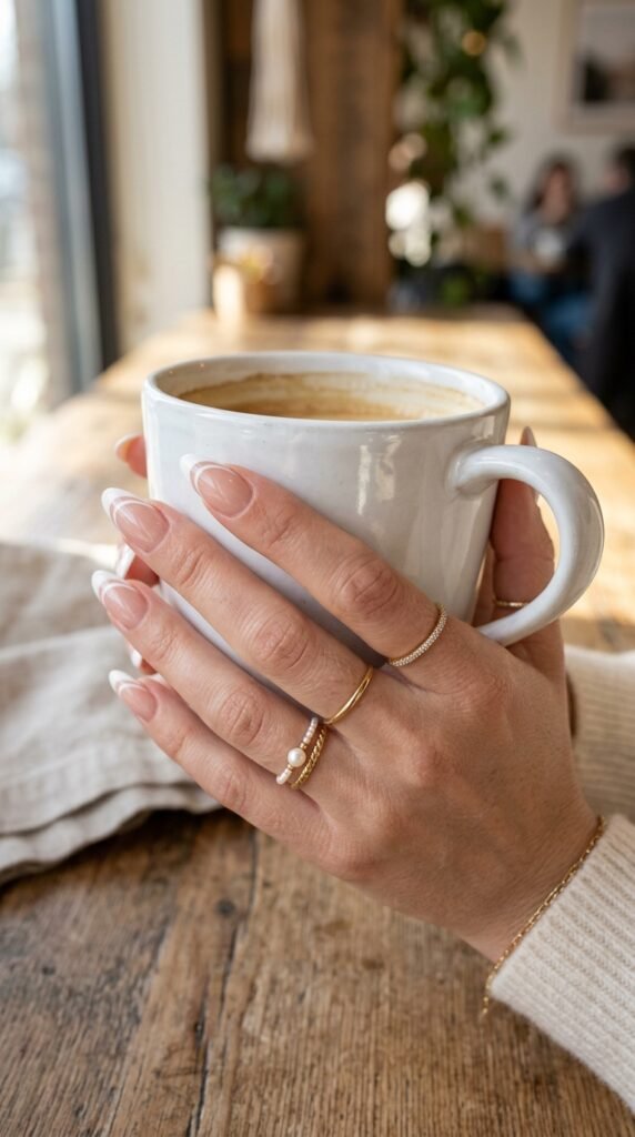 white double french tip white double french tip