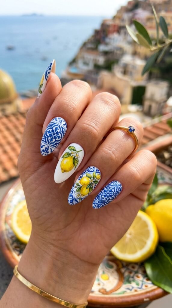 Almond_nails_Mediterranean_tile Almond_nails_Mediterranean_tile