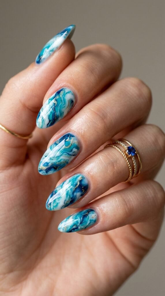Blue_marble_nails_with_rings Blue_marble_nails_with_rings