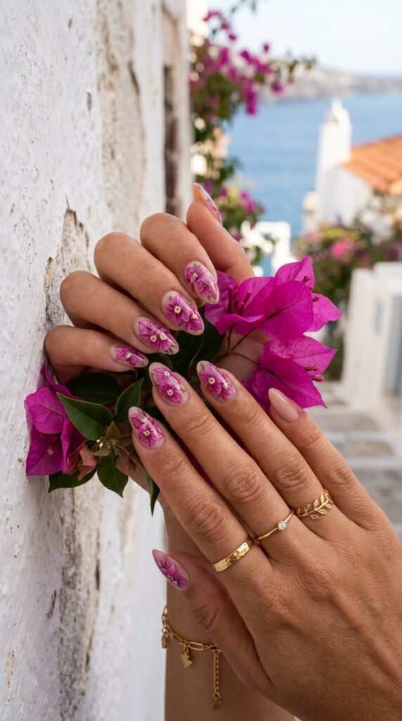 Bougainvillea_floral_nail_art_ Bougainvillea_floral_nail_art_