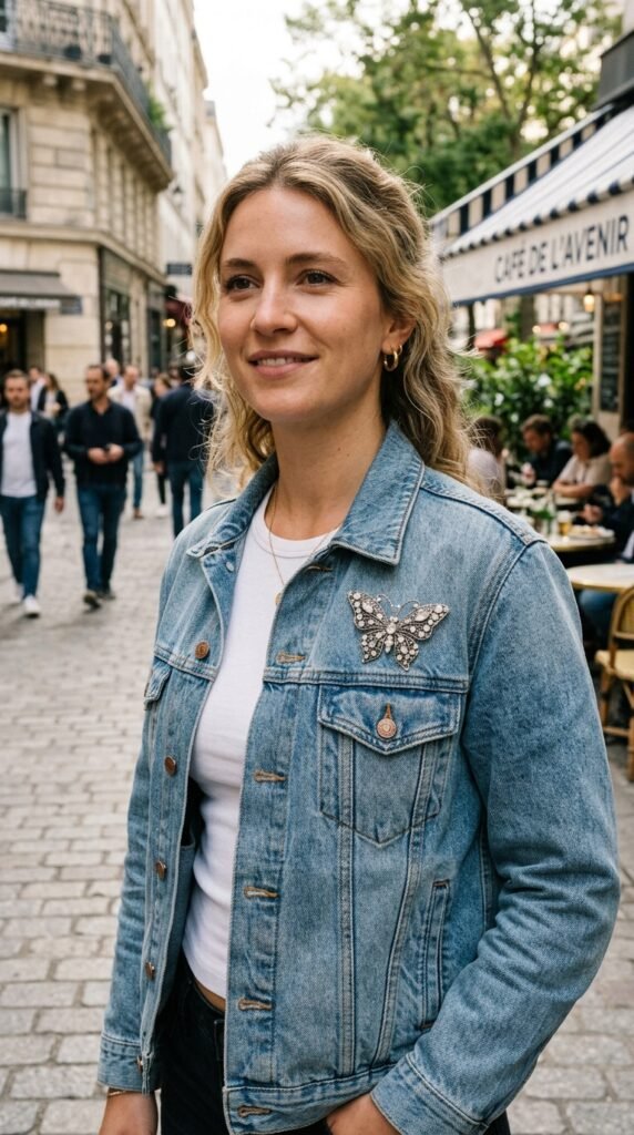 Brooch_on_denim_jacket_ Brooch_on_denim_jacket_
