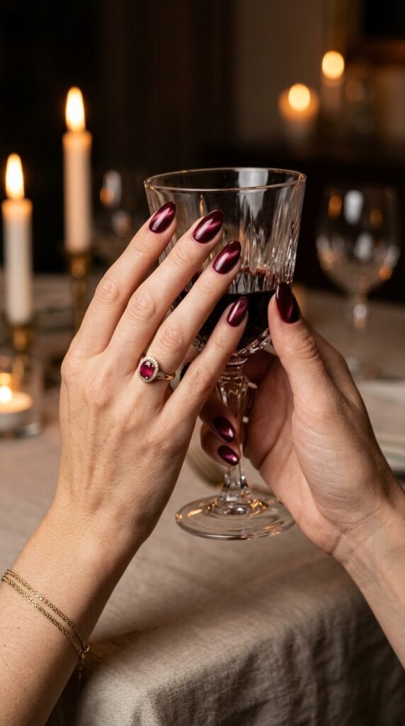 Burgundy_wine_cat_eye_nails Burgundy_wine_cat_eye_nails