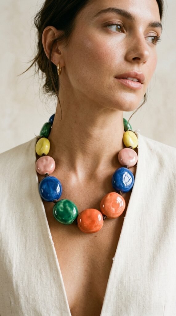 Ceramic_bead_necklace_on_woman Ceramic_bead_necklace_on_woman