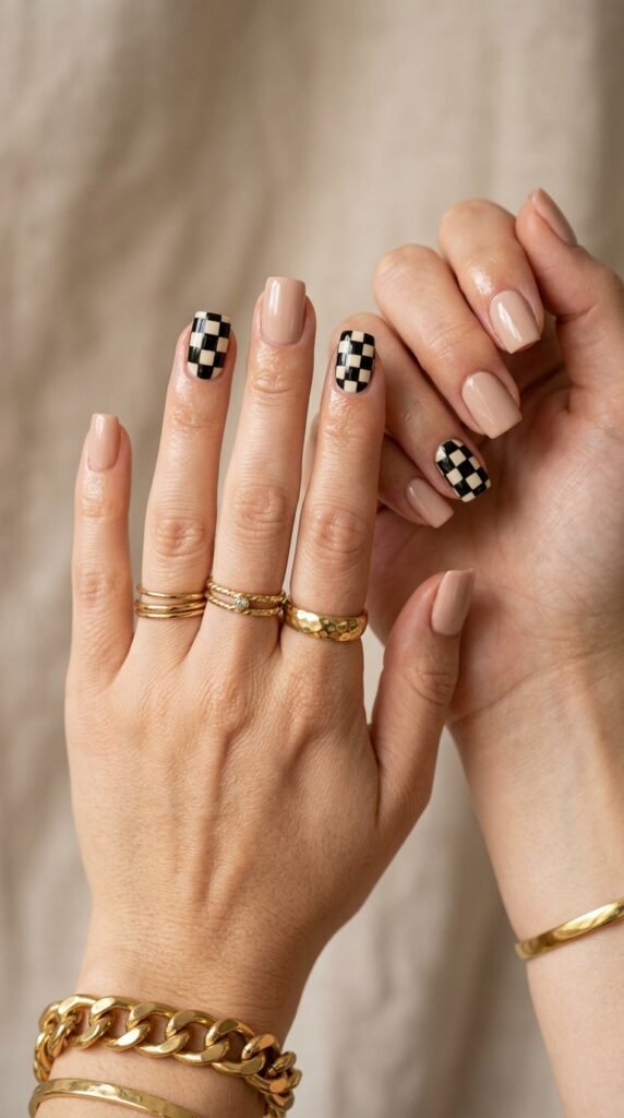 Checkerboard_accent_nails Checkerboard_accent_nails