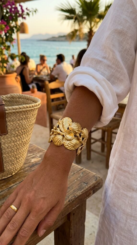 Chunky_gold_shell_cuff_bracelet Chunky_gold_shell_cuff_bracelet