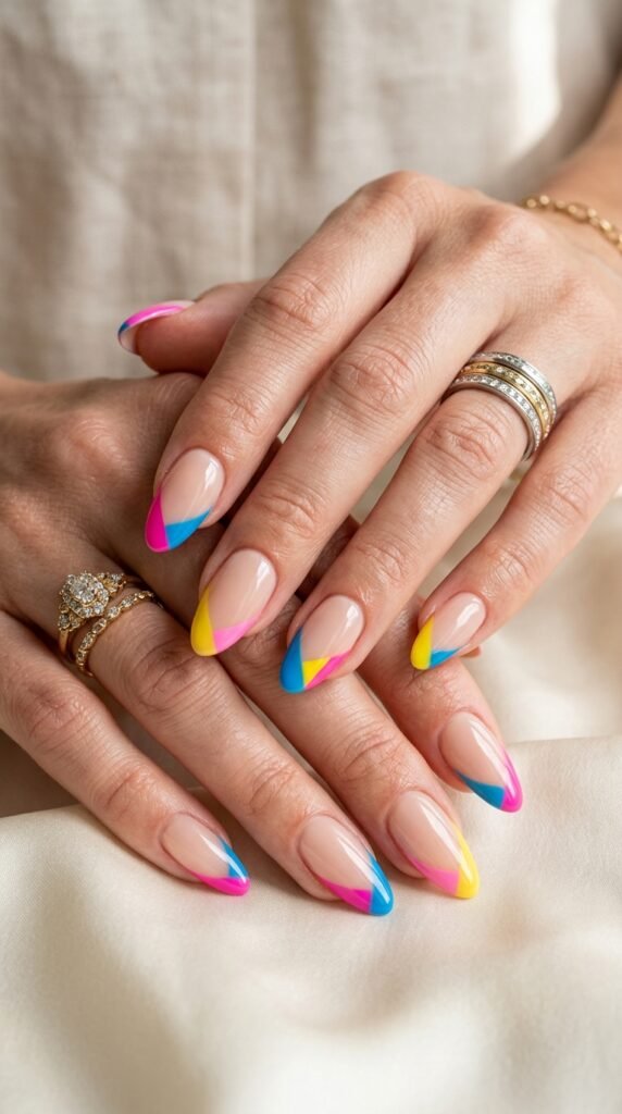 Color_block_bright_French_tips Color_block_bright_French_tips