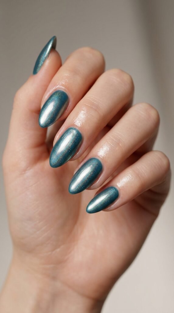 Feminine_hand_teal_nails_ Feminine_hand_teal_nails_